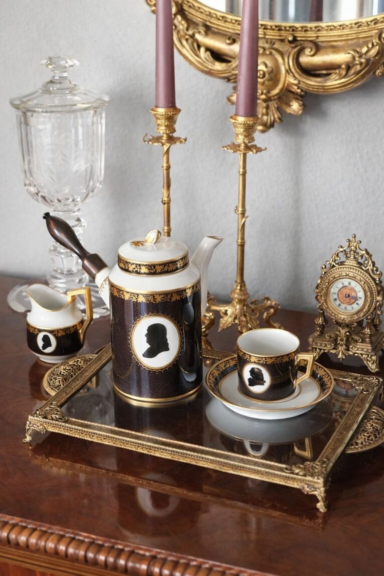 Rare Limited Edition Royal Copenhagen Porcelain Colonial Coffee Service Set in Fitted Chest